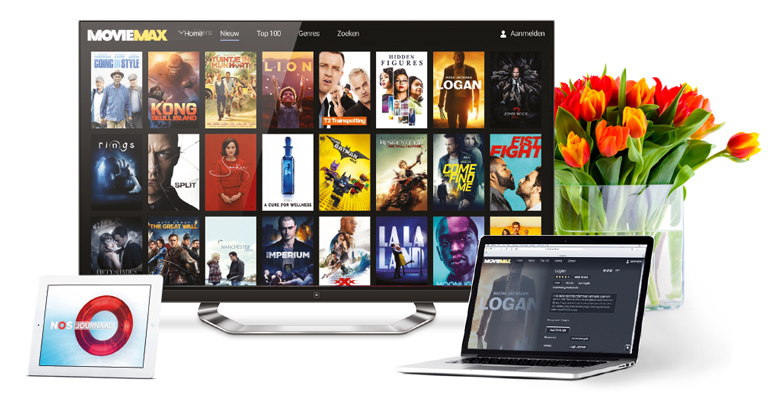TV, tablet, laptop met Videoland
