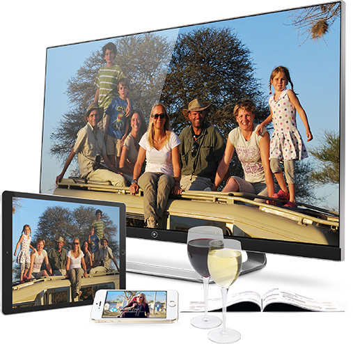 TV, tablet, smartphone